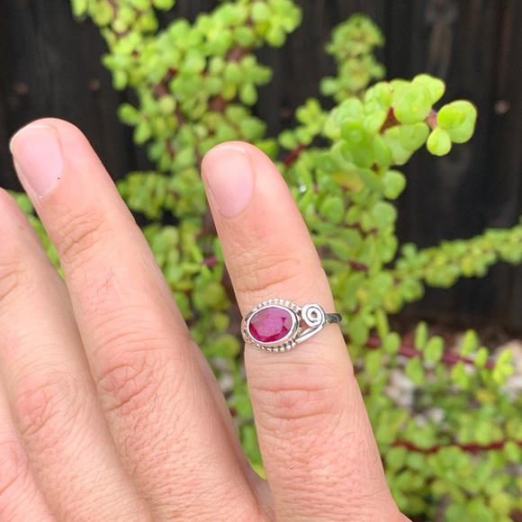 Silver Ruby Ring - Picture 3 of 6